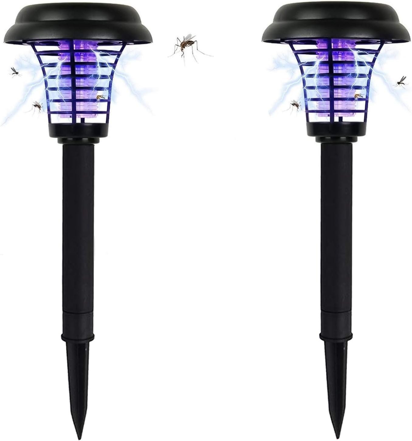 مصباح LED خارجي يعمل بالطاقة الشمسية بارتفاع 41 سم مع صاعق فعال للبعوض