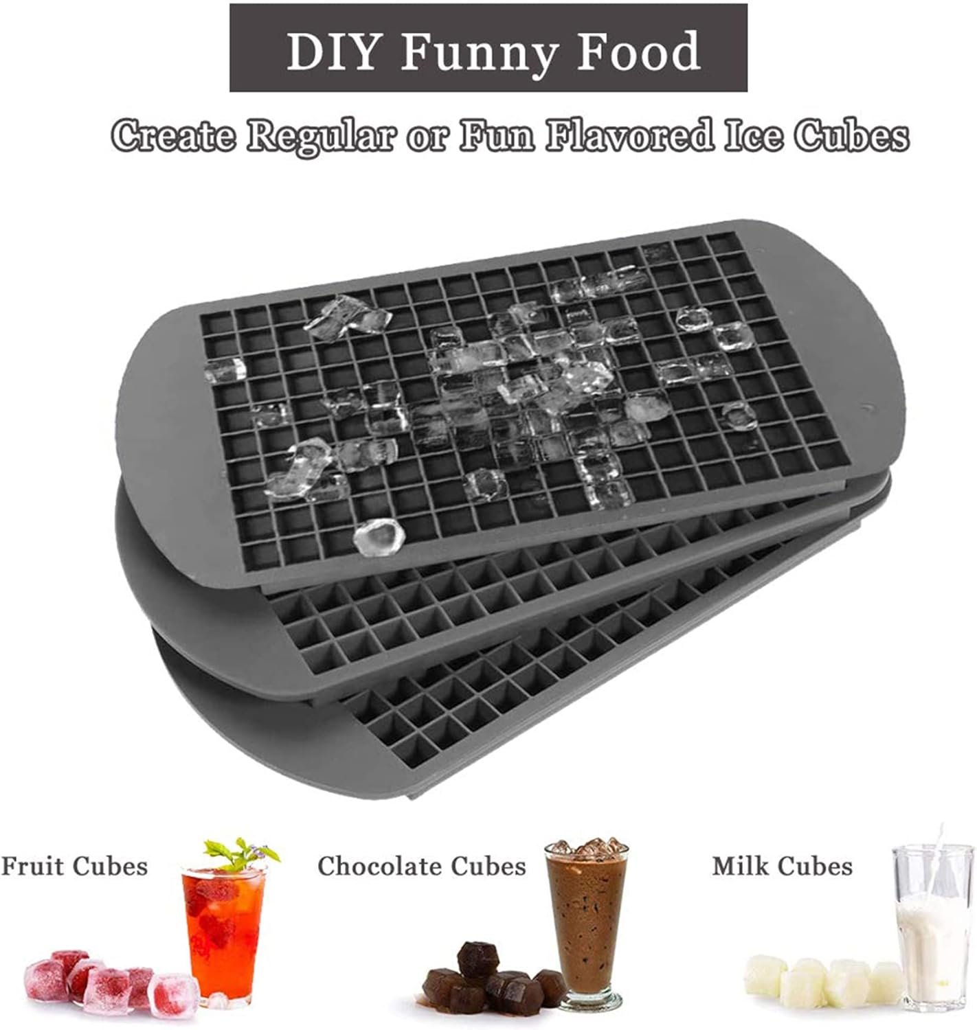 قوالب الثلج من السيليكون مكونة من 160 قالب لصنع الثلج.